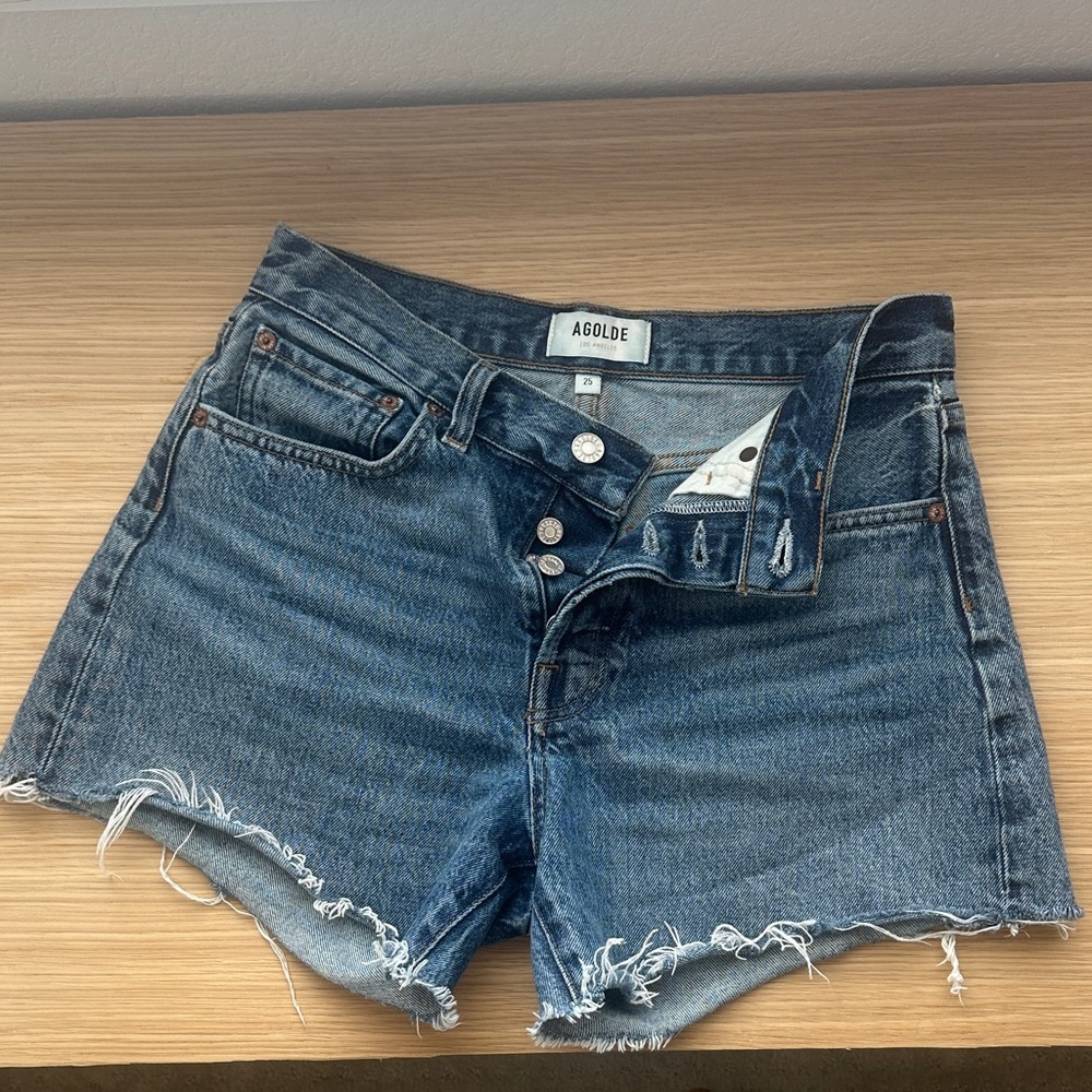 Agolde Parker Long Jean Shorts